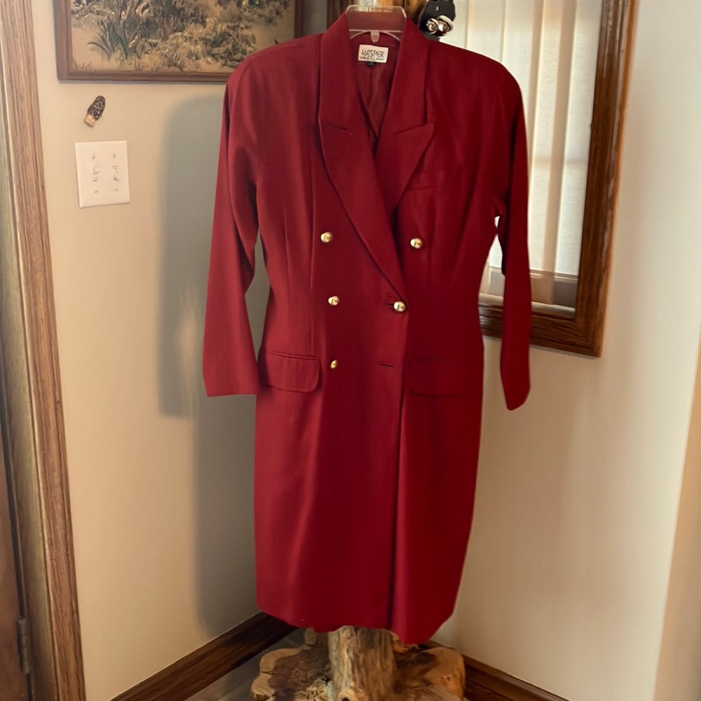 Kasper - Red - long sleeve dress, size 10 - Picture 5 of 12